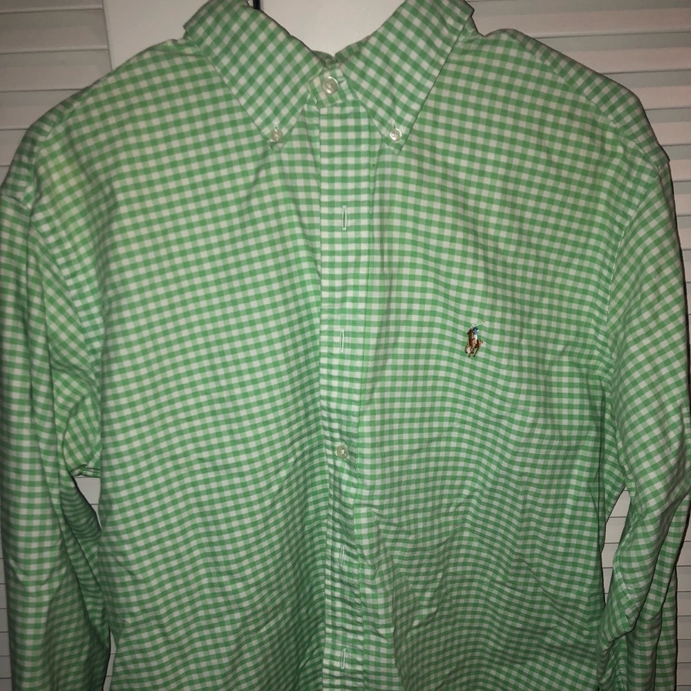 Ralph Lauren Classic Fit Check Button-Down Large L